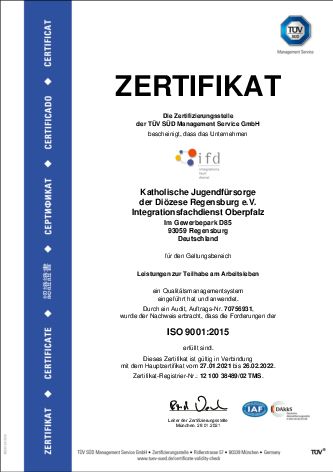Zertifikat ISO 9001:2015